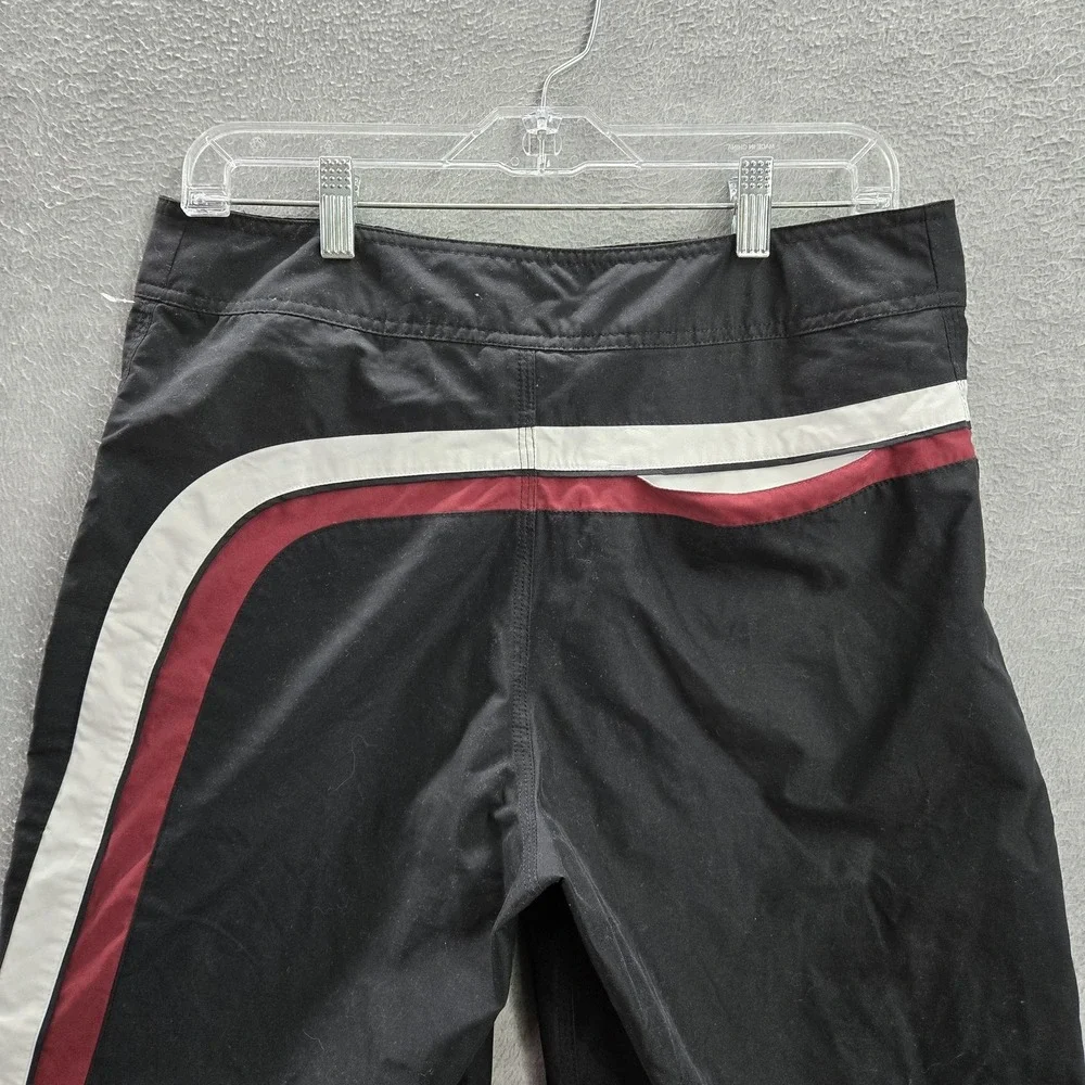 Speedo Men Swimwear 32‎ Black Board Shorts Colorblock Activewear Logo